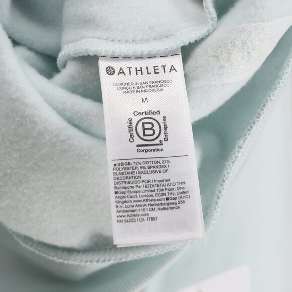 NWT ATHLETA Forever Fleece Relaxed Crew Sweatshirt Minty Green Size M - Picture 9 of 10